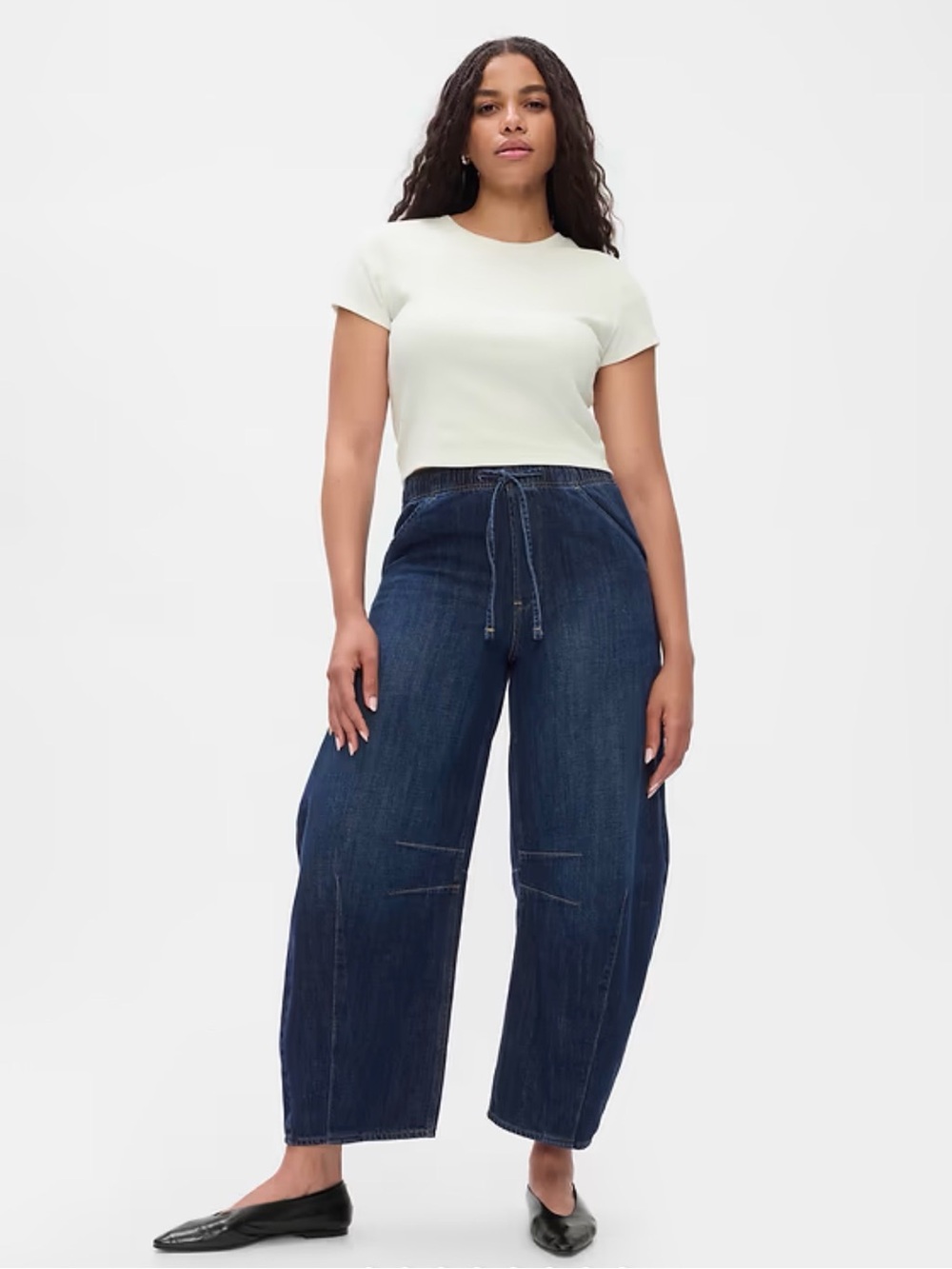 GAP mid rise horseshoe Dark Blue Pull-On Jeans